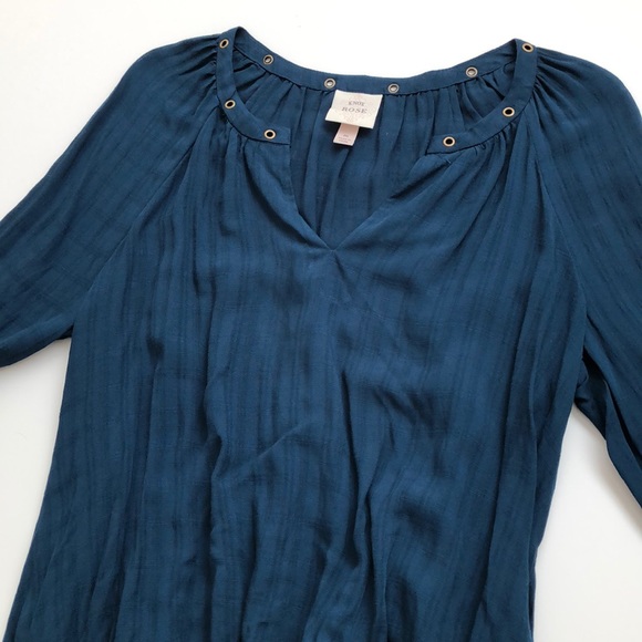 Knox Rose plaid studded long sleeve top - Picture 2 of 7